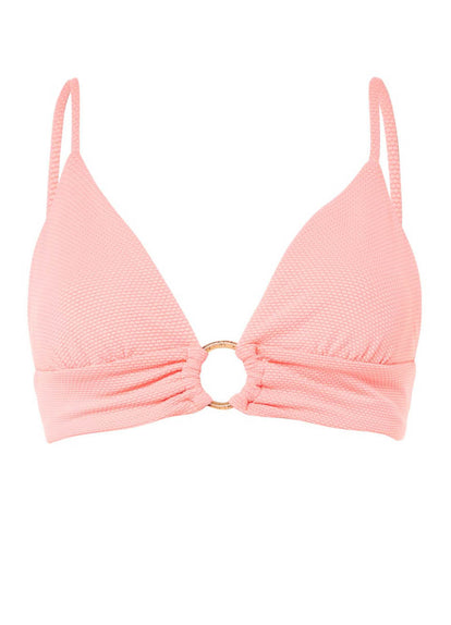 Thumbnail - Maaji Coral Salmon Shine Long Line Triangle Bikini Top - 22