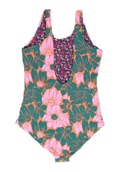  Foto de Floral Stamp Infinity Girls One Piece Set by Maaji - Vestidos De Baño Para Niñas - Niñas
