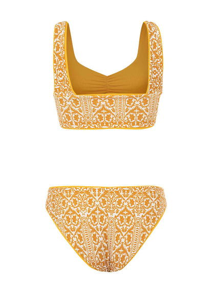 Thumbnail - Maaji Amber Yellow Passion Classic Bralette Bikini Top - 14