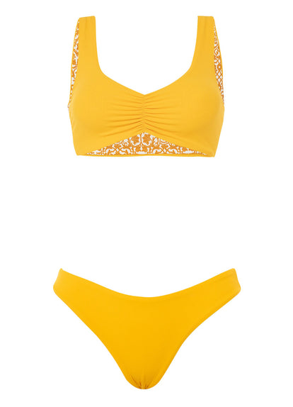 Thumbnail - Maaji Amber Yellow Passion Classic Bralette Bikini Top - 24