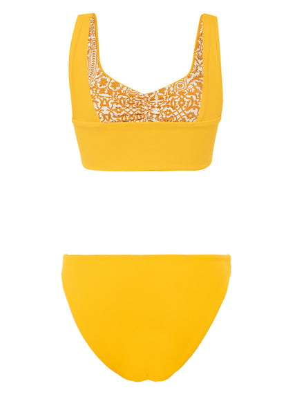  Maaji Amber Yellow Passion Classic Bralette Bikini Top