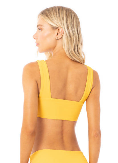 Thumbnail - Maaji Amber Yellow Passion Classic Bralette Bikini Top - 5