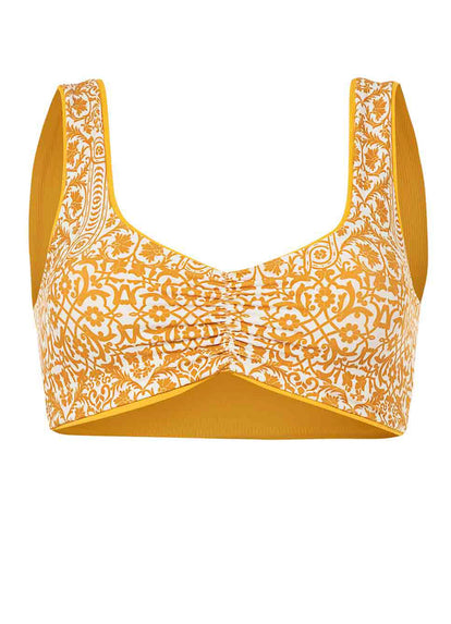 Thumbnail - Maaji Amber Yellow Passion Classic Bralette Bikini Top - 9