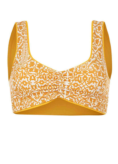 Thumbnail - Maaji Amber Yellow Passion Classic Bralette Bikini Top - 11
