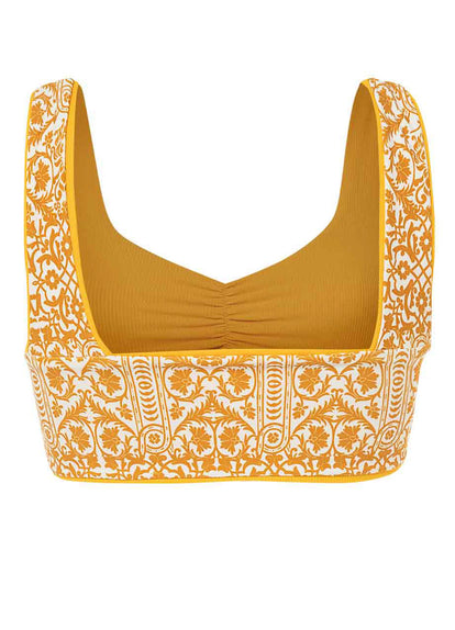  Maaji Amber Yellow Passion Classic Bralette Bikini Top