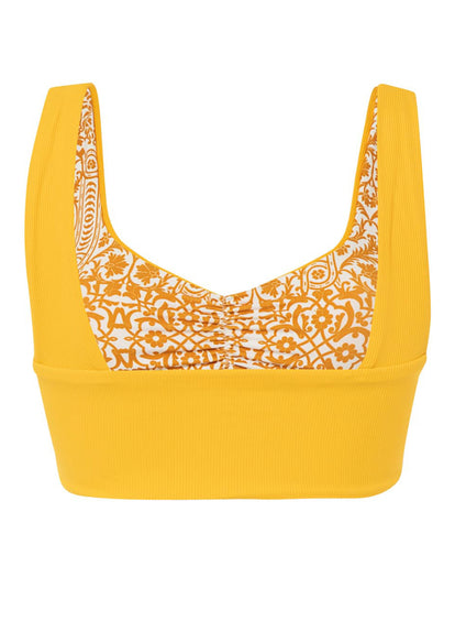 Thumbnail - Maaji Amber Yellow Passion Classic Bralette Bikini Top - 22