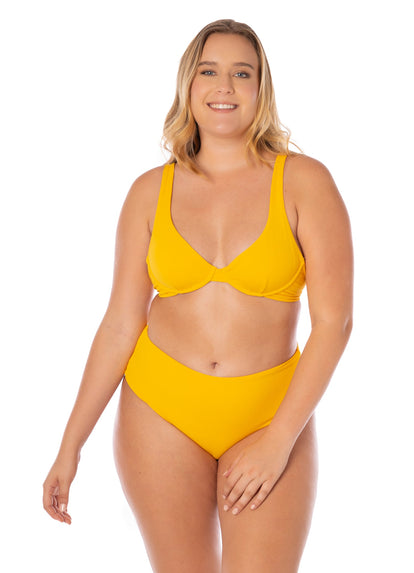 Thumbnail - Foto de Amber Yellow Macarenna Unmolded Underwire Bikini Top by Maaji - Tops - Vestidos de Baño - 1