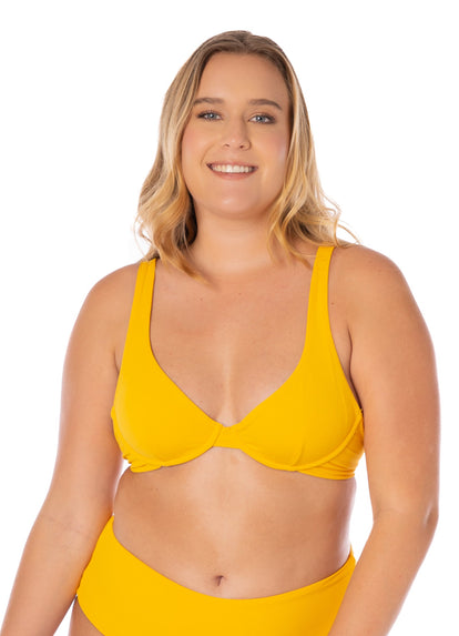  Foto de Amber Yellow Macarenna Unmolded Underwire Bikini Top by Maaji - Tops - Vestidos de Baño