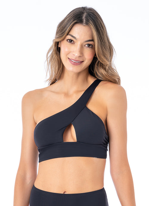 Alternative image -  Maaji Ink Black Tamara One Shoulder Bikini Top
