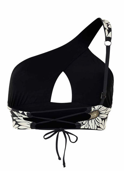 Thumbnail - Maaji Ink Black Tamara One Shoulder Bikini Top - 17