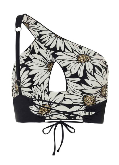 Thumbnail - Maaji Ink Black Tamara One Shoulder Bikini Top - 21