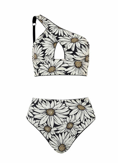 Thumbnail - Maaji Ink Black Tamara One Shoulder Bikini Top - 13