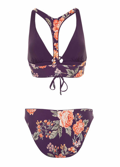  Maaji Dark Grape Yasmina Long Line Triangle Bikini Top