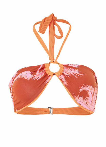 Thumbnail - Maaji Vibrant Orange Jill Ring Bandeau Bikini Top - 17