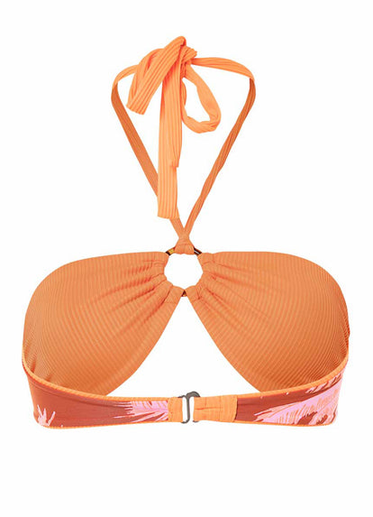 Thumbnail - Maaji Vibrant Orange Jill Ring Bandeau Bikini Top - 23