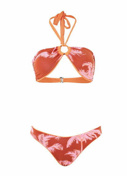 Thumbnail - Maaji Vibrant Orange Jill Ring Bandeau Bikini Top - 19