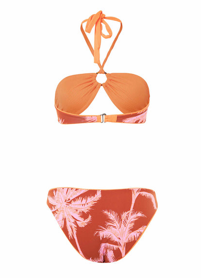  Maaji Vibrant Orange Jill Ring Bandeau Bikini Top