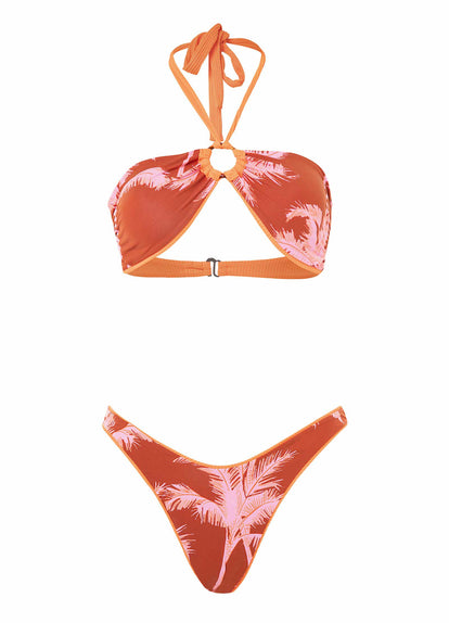 Thumbnail - Maaji Vibrant Orange Jill Ring Bandeau Bikini Top - 20
