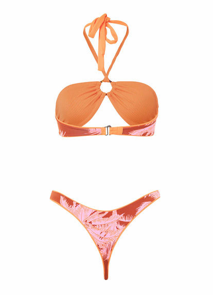  Maaji Vibrant Orange Jill Ring Bandeau Bikini Top