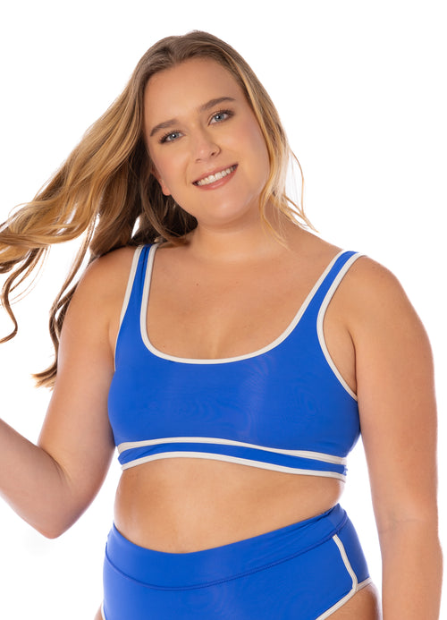 Main image -  Maaji Lapis Blue Jilly Sporty Bralette Bikini Top
