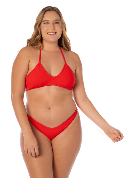  Maaji Scarlet Red River Sporty Bralette Bikini Top