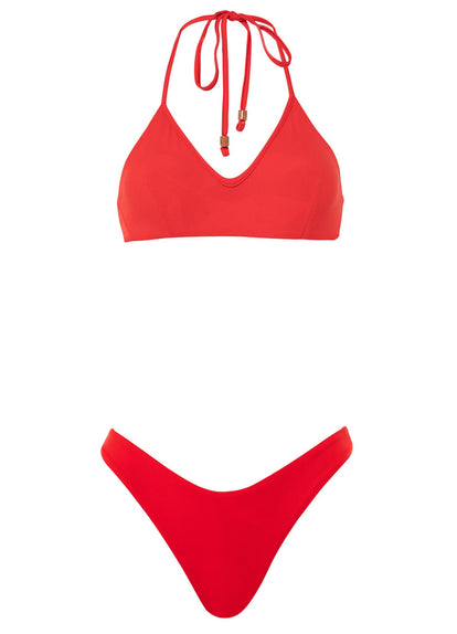 Thumbnail - Maaji Scarlet Red River Sporty Bralette Bikini Top - 24