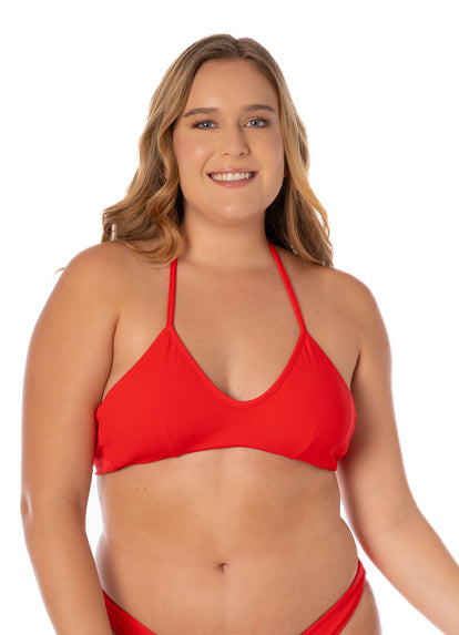 Thumbnail - Maaji Scarlet Red River Sporty Bralette Bikini Top - 1