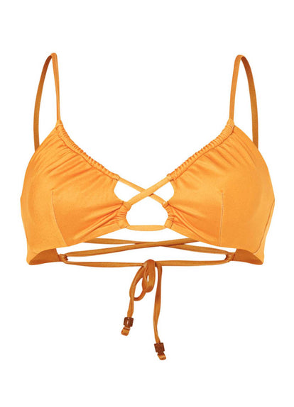 Thumbnail - Maaji Tangerine Kelly Loop Front Triangle Bikini Top - 22