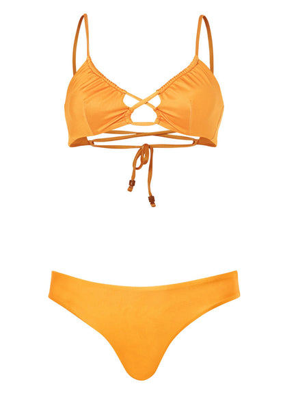 Thumbnail - Maaji Tangerine Kelly Loop Front Triangle Bikini Top - 24