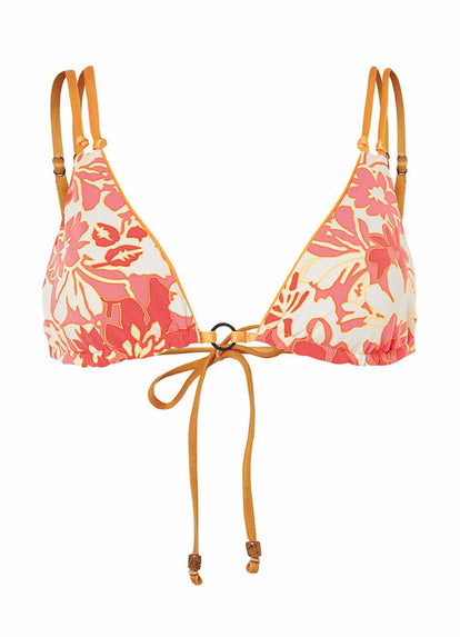 Thumbnail - Maaji Tangerine Brenda Sliding Triangle Bikini Top - 9