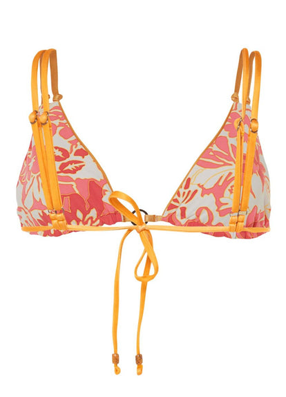 Thumbnail - Maaji Tangerine Brenda Sliding Triangle Bikini Top - 19