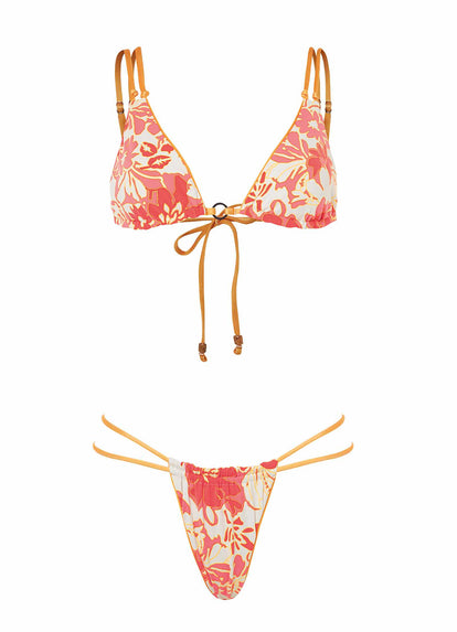 Thumbnail - Maaji Tangerine Brenda Sliding Triangle Bikini Top - 10
