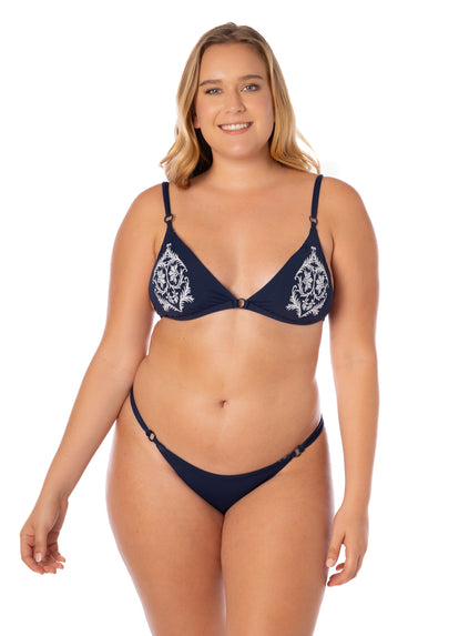  Maaji French Navy Amy Fixed Triangle Bikini Top