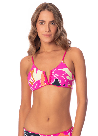  Maaji Hot Magenta Adhara V Wire Bralette Bikini Top