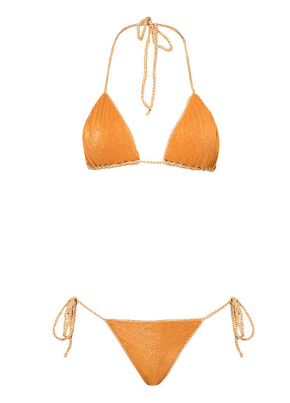 Thumbnail - Maaji Golden Threads Balms Sliding Triangle Bikini Top - 13