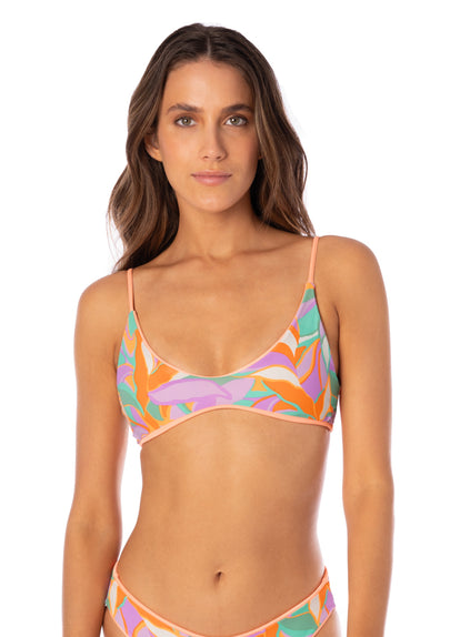 Thumbnail - Maaji Vibrant Apricot Liberties Classic Bralette Bikini Top - 6