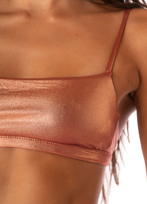 Hover image -  Foto de Rust Copper Cintra Classic Bralette Bikini Top by Maaji - Tops - Vestidos de Baño
