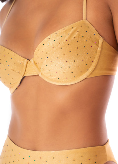 Thumbnail - Foto de Creamy Gold Golden Underwire Bikini Top by Maaji - Tops - Vestidos de Baño - 2