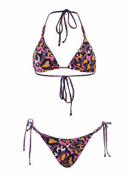 Thumbnail - Maaji Batik Floral Balmy Rings Sliding Triangle Bikini Top - 5
