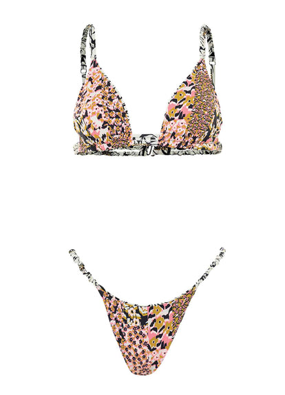 Thumbnail - Maaji Daisy Floral Lydia Sliding Triangle Bikini Top - 16