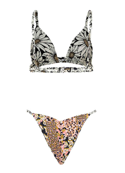 Thumbnail - Maaji Daisy Floral Lydia Sliding Triangle Bikini Top - 18