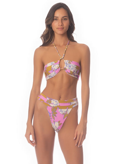 Thumbnail - Foto de Pink Fiore Sienna High Rise Classic Bikini Bottom by Maaji - Panties - Vestidos de Baño - 2