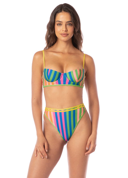  Foto de Striped Mule Violeta Unmolded Underwire Bikini Top by Maaji - Panties - Vestidos de Baño