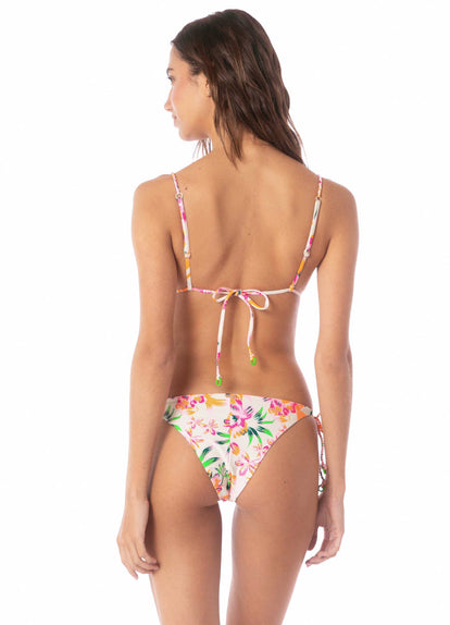 Thumbnail - Foto de Bubbly Blossom Palm Glow Upbraid Sliding Triangle Bikini Top by Maaji - Panties - Vestidos de Baño - 1
